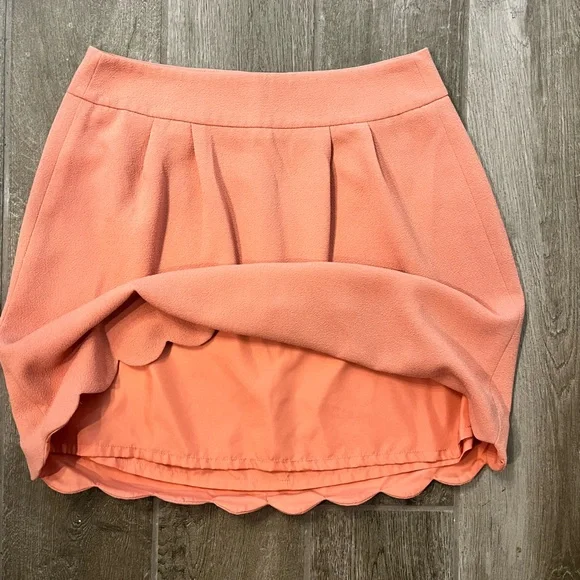 Loft Coral Petite Scalloped Skirt Size 4P - Picture 6 of 11